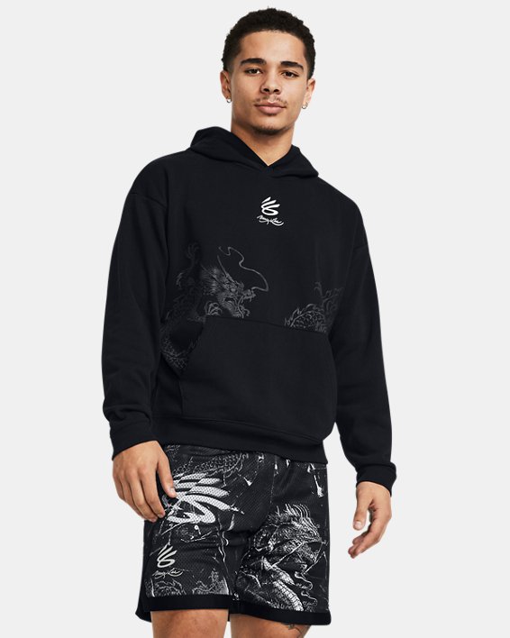 Men's Curry x Bruce Lee Lunar New Year 'Future Dragon' Hoodie in Black image number 0